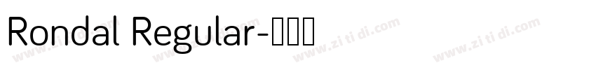 Rondal Regular字体转换